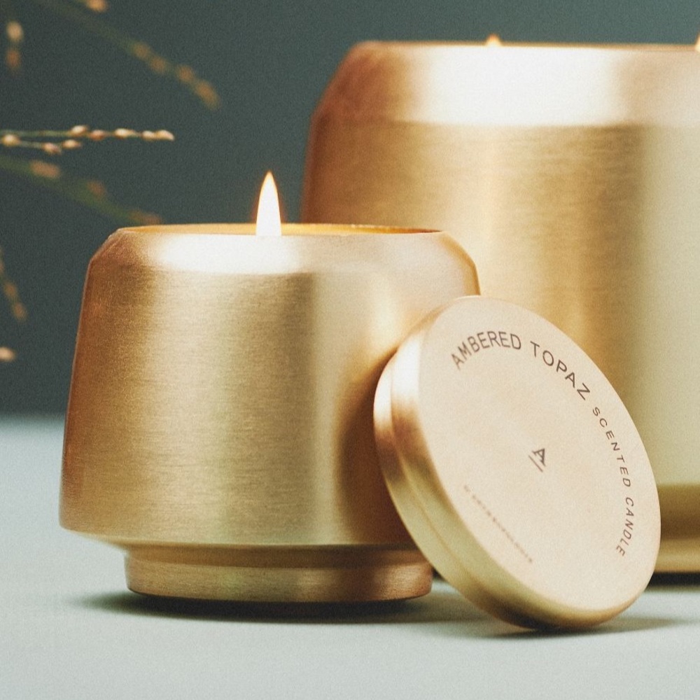 Anthropologie Gold Candle Holder - Picture 2 of 3